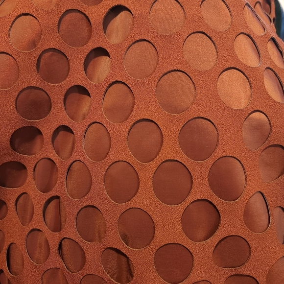 EUC J CREW BURGUNDY LASER CUT-OUT GEOMETRIC A-LINE MIDI SKIRT, SZ4 - Picture 14 of 14